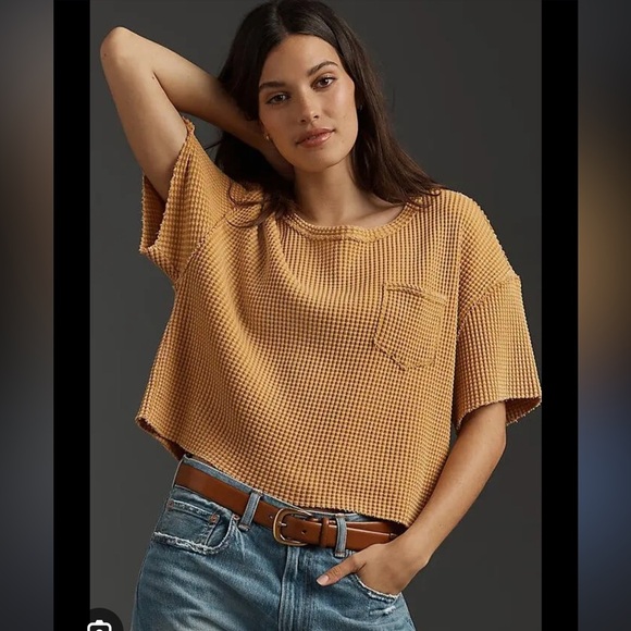 Anthropologie Tops - Anthropologie Pilcro Short-Sleeve Waffle Tee
